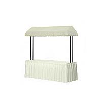 Buffet-tente IVOIRE (1 table rectangulaire, 8 scratchs)